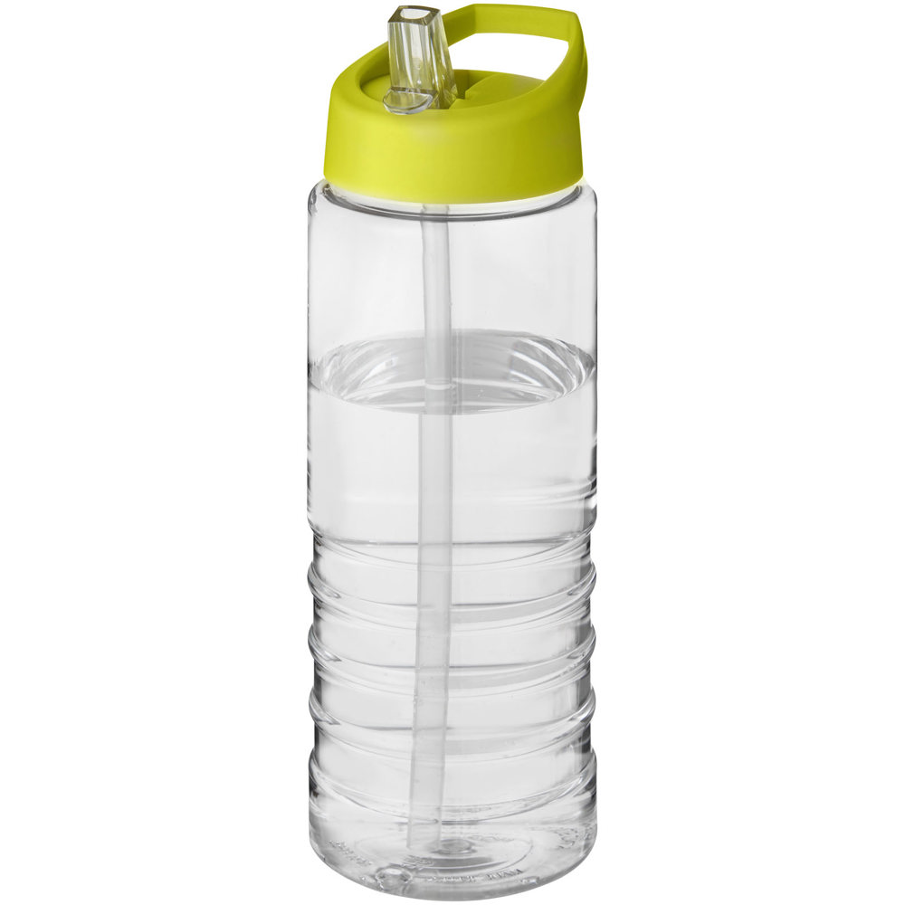 H2O Active® Treble 750 ml sportfles met tuitdeksel - Transparent, Lime