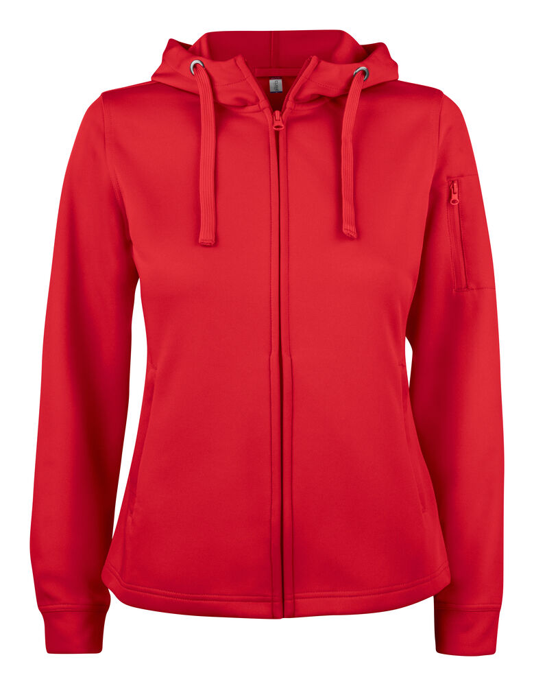 Clique - Basic Active Hoody Full Zip Women - Rood
