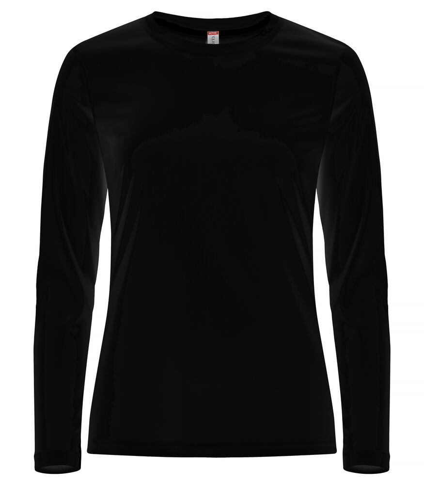 Clique - Basic Active-T L/S Women - Zwart