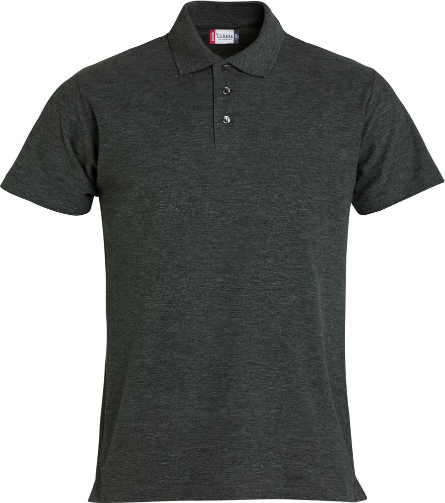 Clique - Basic Polo - Antraciet Melange