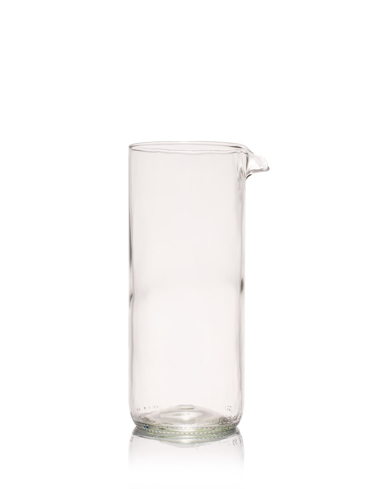 Upcycled transparant gekleurde karaf (600ml)