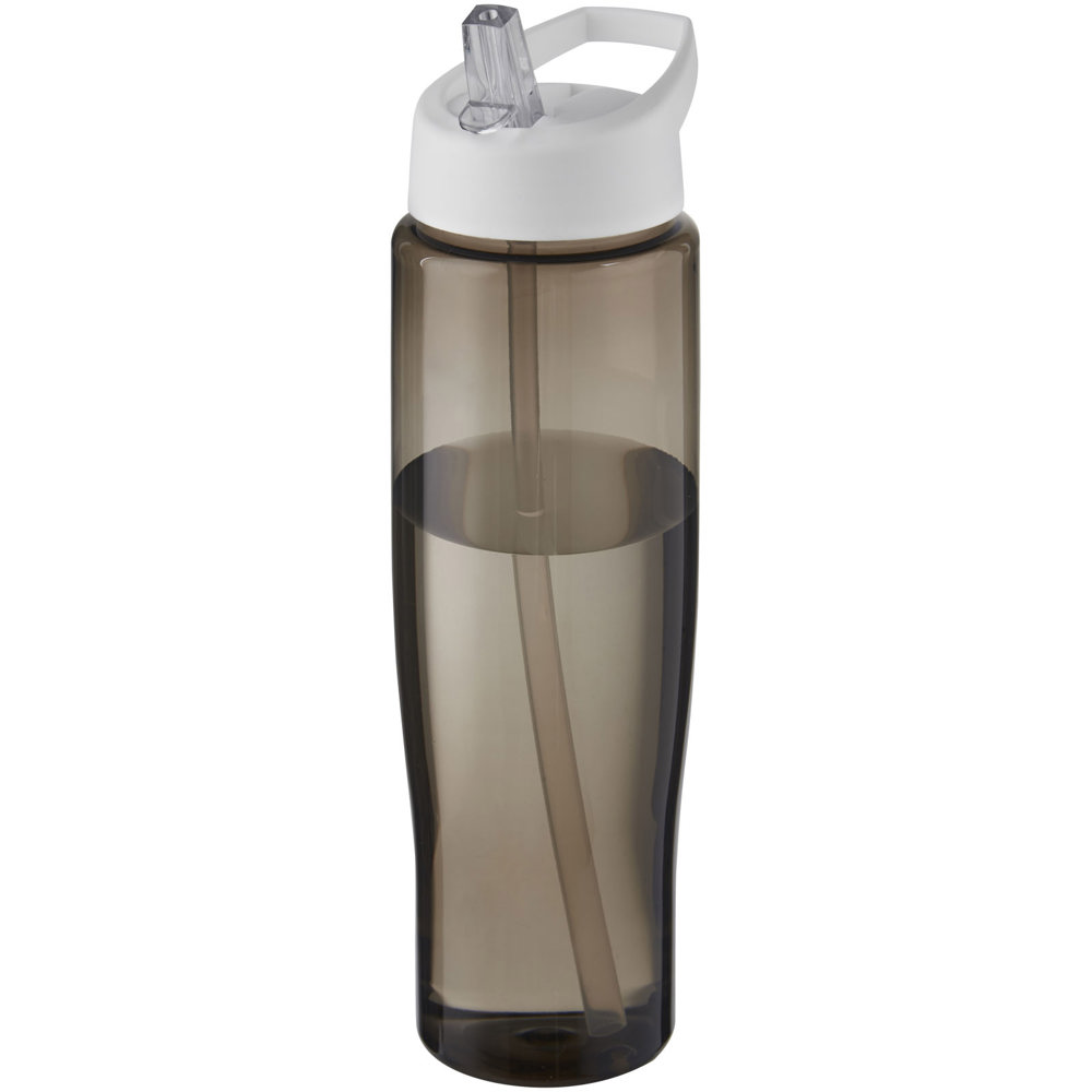 H2O Active® Eco Tempo drinkfles van 700 ml met tuitdeksel - Wit, Houtskool