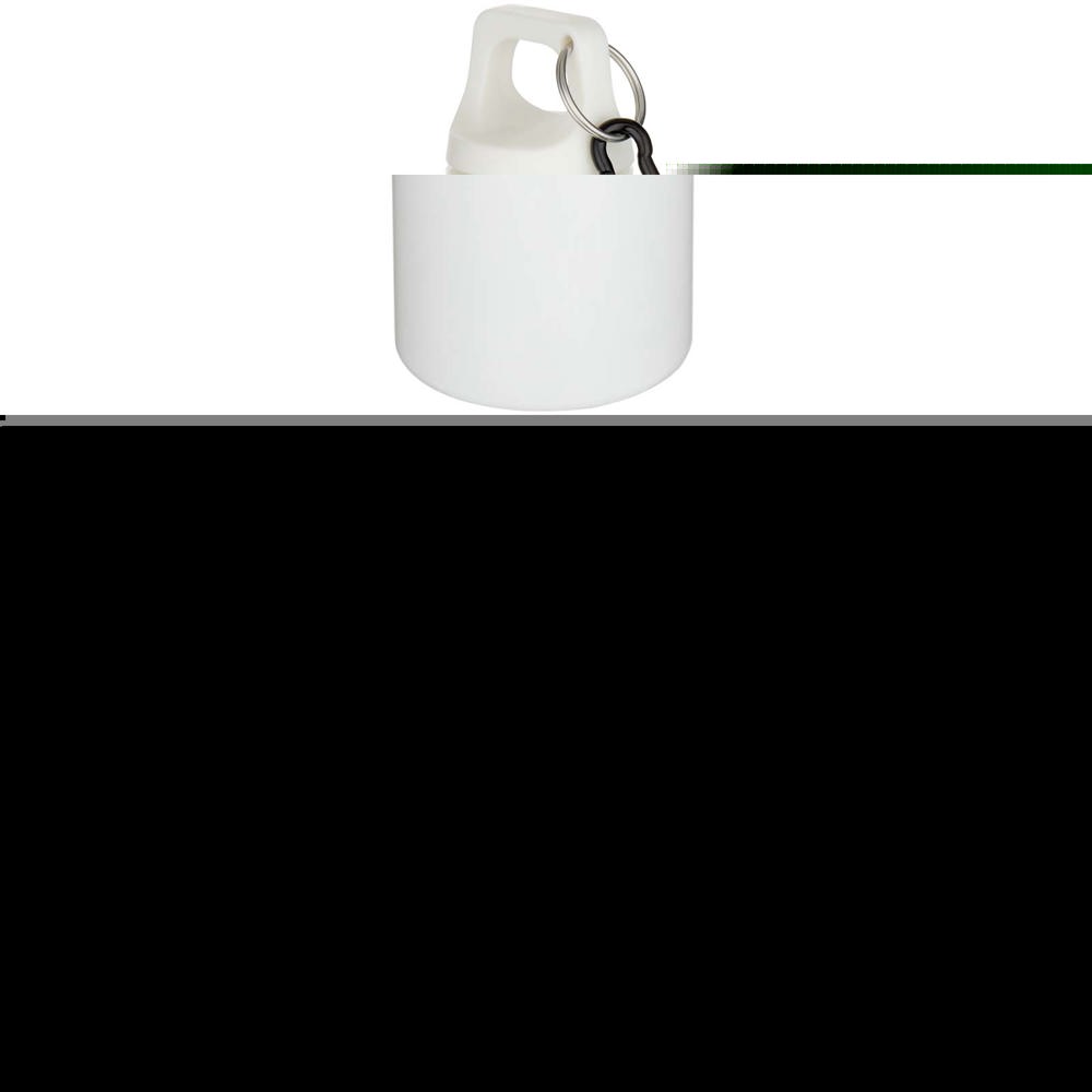 Oregon 750 ml effen RCS gerecycleerde plastic drinkfles met karabijnhaak - Wit