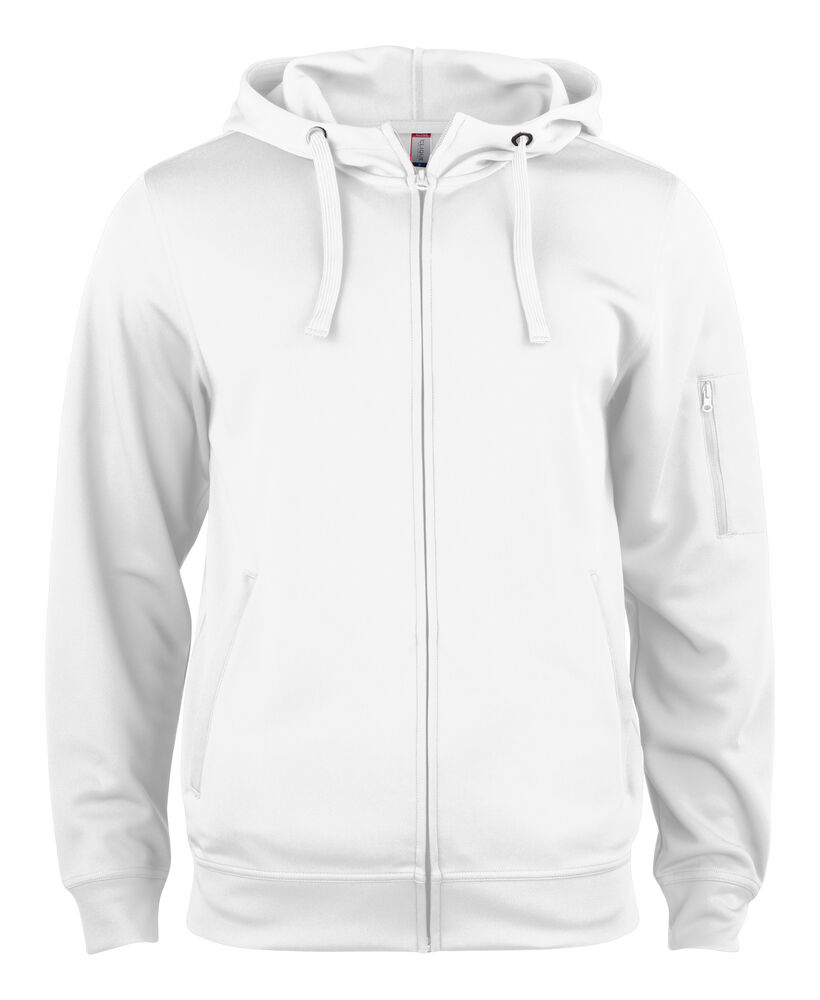 Clique - Basic Active Hoody Full Zip - Wit