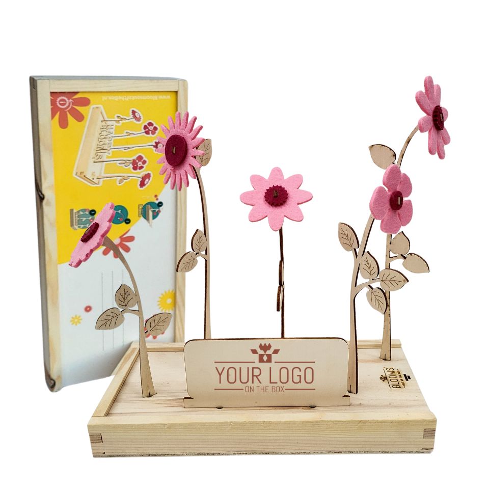 Happy Blooms 'Your logo' - roze