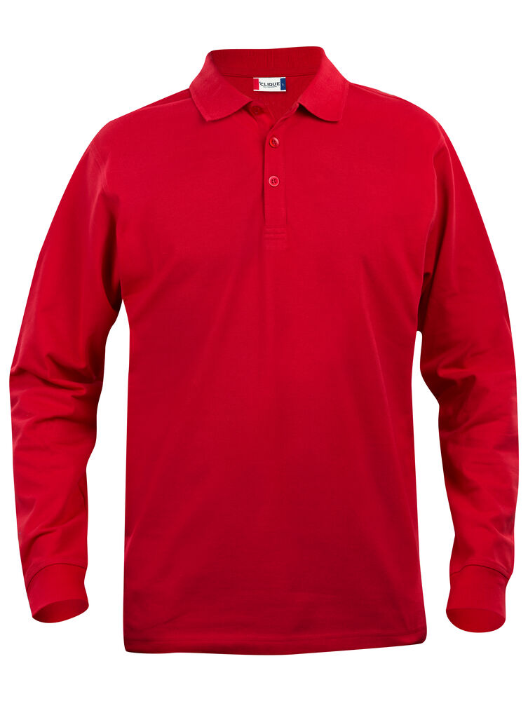 Clique - Basic Polo L/S Junior - Rood