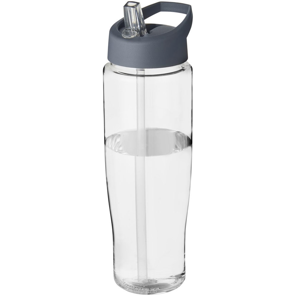 H2O Active® Tempo 700 ml sportfles met fliptuitdeksel - Transparent, Stormgrijs