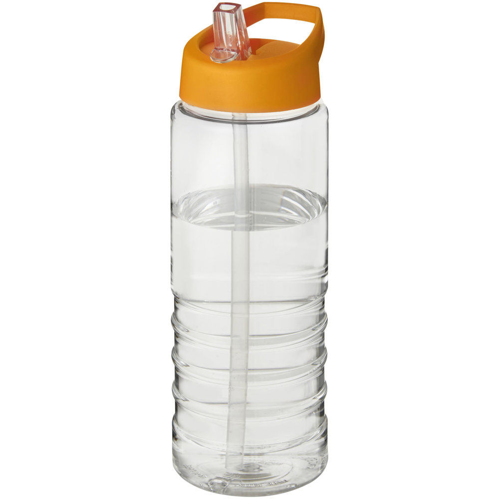 H2O Active® Treble 750 ml sportfles met tuitdeksel - Transparent, Oranje