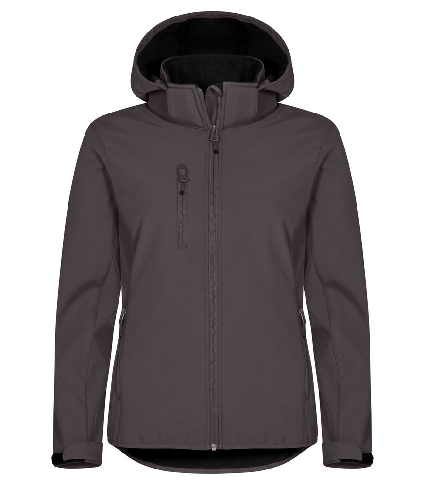 Clique - Classic Softshell Hoody Women - donkergrijs