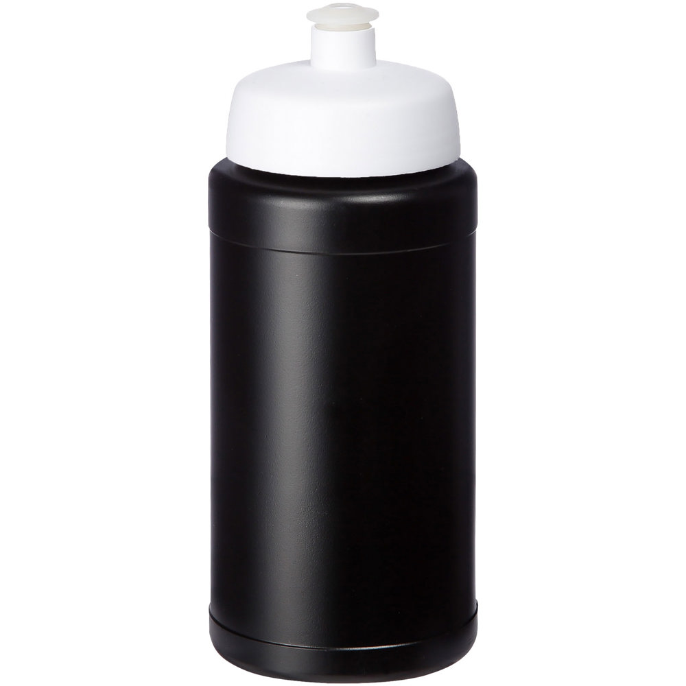 Baseline gerecyclede sportfles van 500 ml - Zwart, Wit