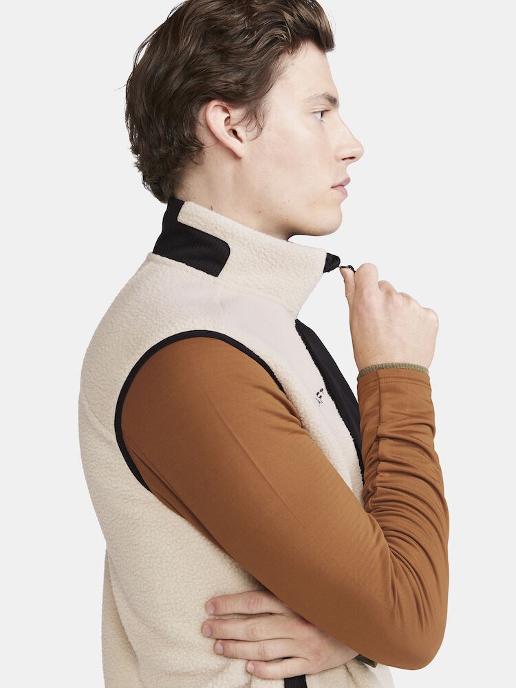 Craft - ADV Explore Pile Fleece Vest M Ecru-Black L