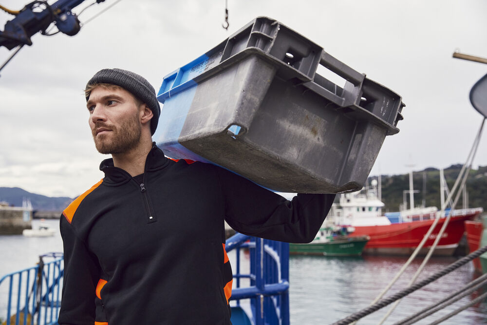 Clique - Ambition Half Zip Signaaloranje M