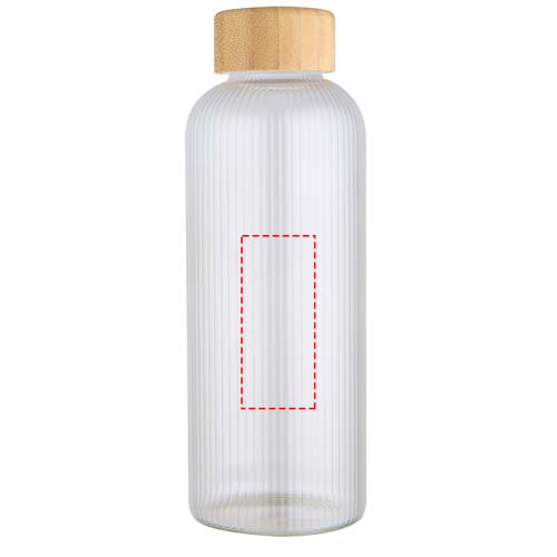 Mirage 650 ml enkelwandige fles van borosilicaatglas met bamboe deksel