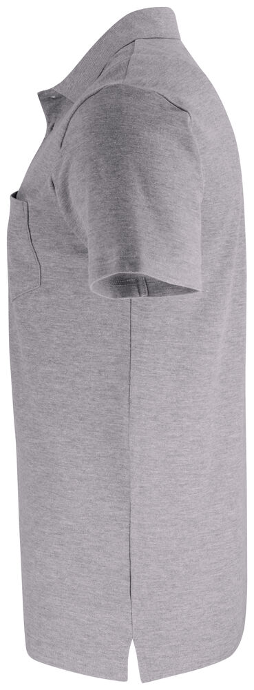 Clique - Basic Polo Pocket Grijsmelange XS