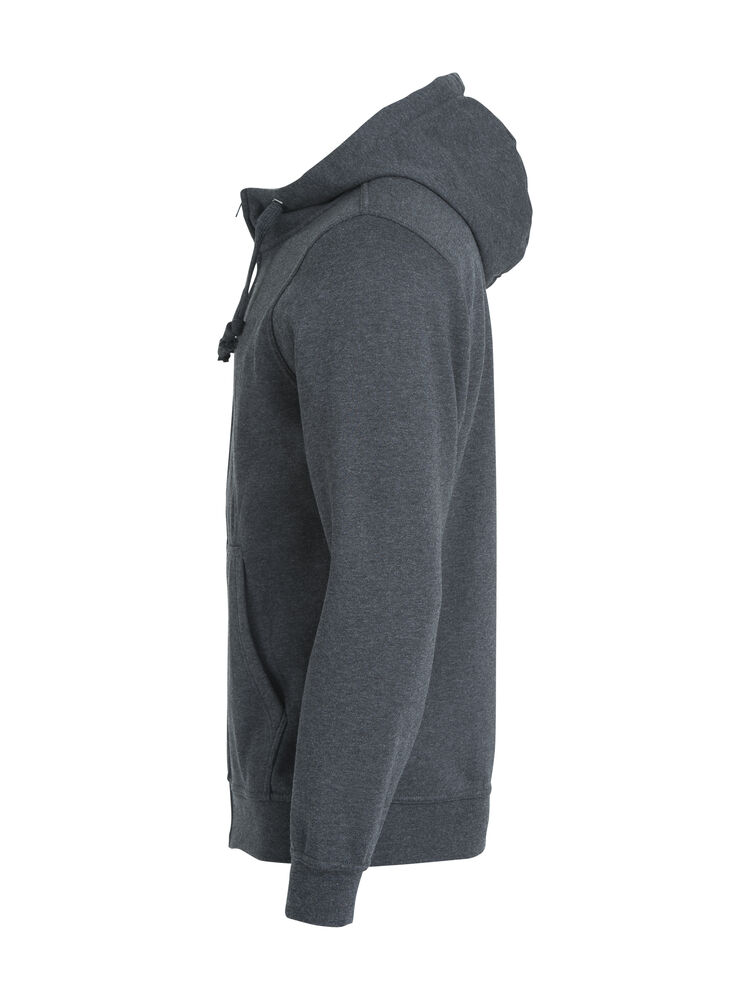 Clique - Basic Hoody Full Zip Antraciet Melange XXL