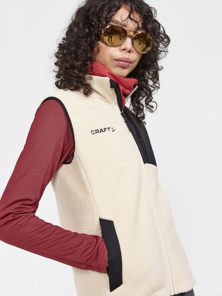 Craft - ADV Explore Pile Fleece Vest W Ecru-Black L