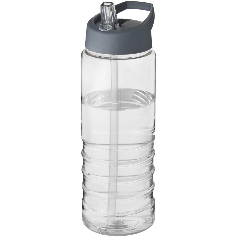 H2O Active® Treble 750 ml sportfles met tuitdeksel - Transparent, Stormgrijs