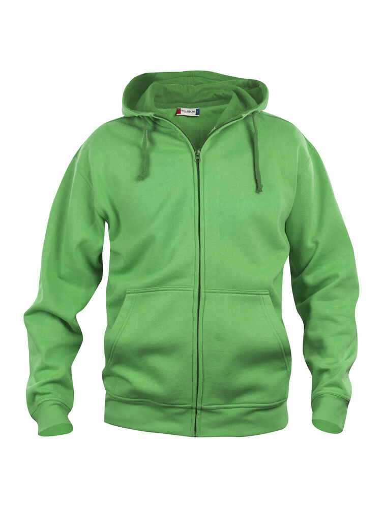 Clique - Basic Hoody Full Zip - Appel-groen