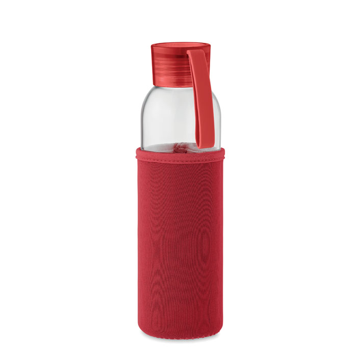 EBOR - Gerecyclede glazen fles 500 ml - Rood