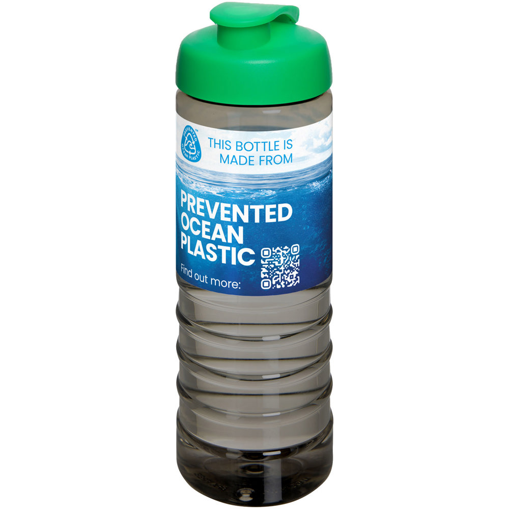 H2O Active® Eco Treble 750 ml drinkfles met klapdeksel