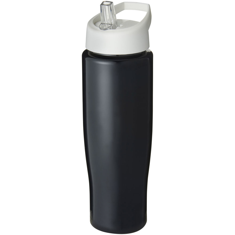 H2O Active® Tempo 700 ml sportfles met fliptuitdeksel - Zwart, Wit