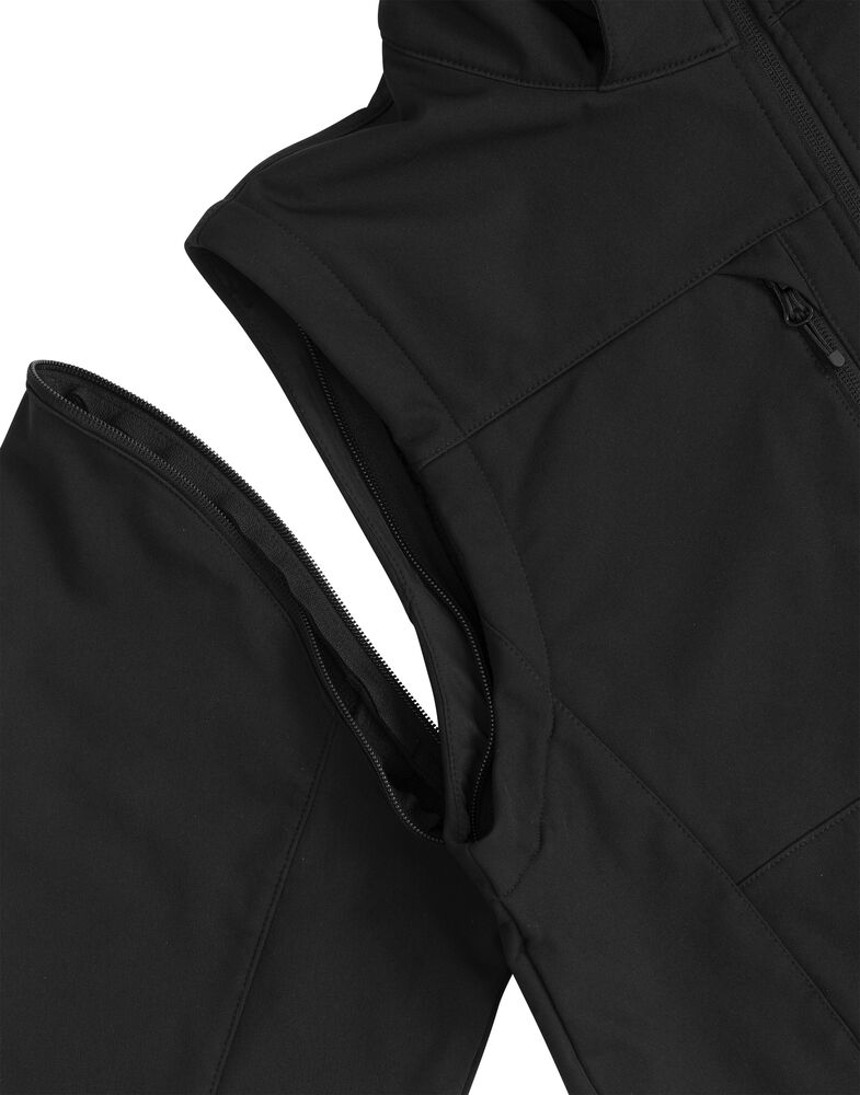 Clique - Classic Softshell 2 in 1 Zwart XS